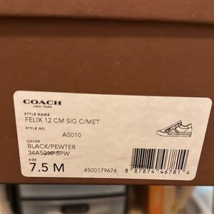 Coach Black and Pewter Sneakers